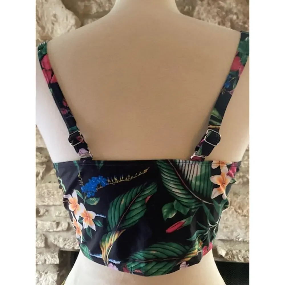 SHEIN Tropical Floral High Waist Bikini Set - Size XL
